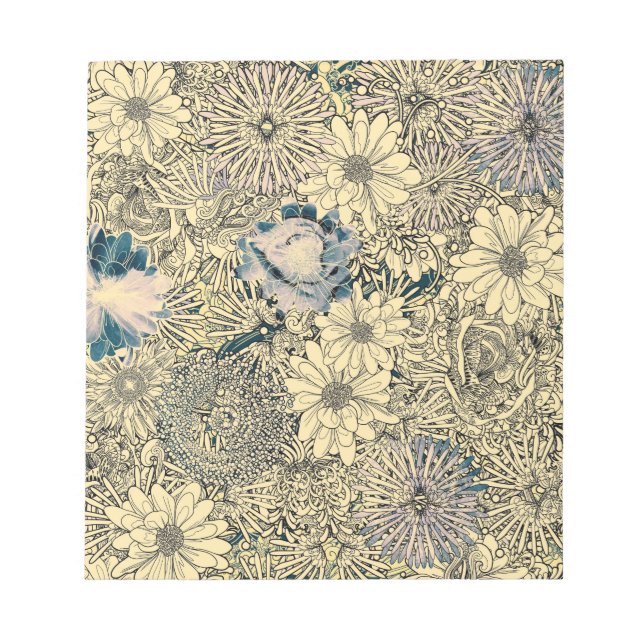 Bloc De Notas Flores ilustradas de época (Frente)