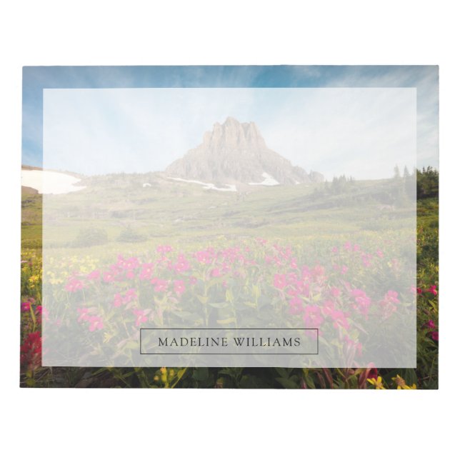 Bloc De Notas Flores | Parque nacional Glaciar de Montana (Frente)