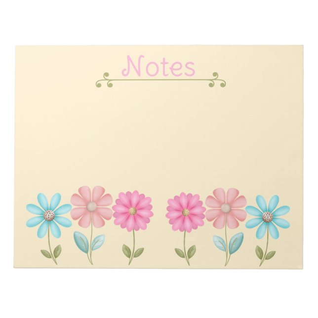 Bloc De Notas Flores Pequeñas Lindas (Frente)