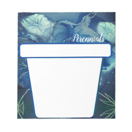 Bloc De Notas Flores perennes en azul