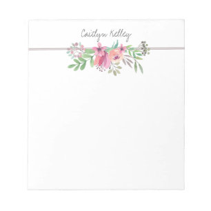 Bloc De Notas Flores pintadas personalizadas