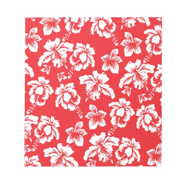 Bloc De Notas Flores rojas hawaianas (Frente)