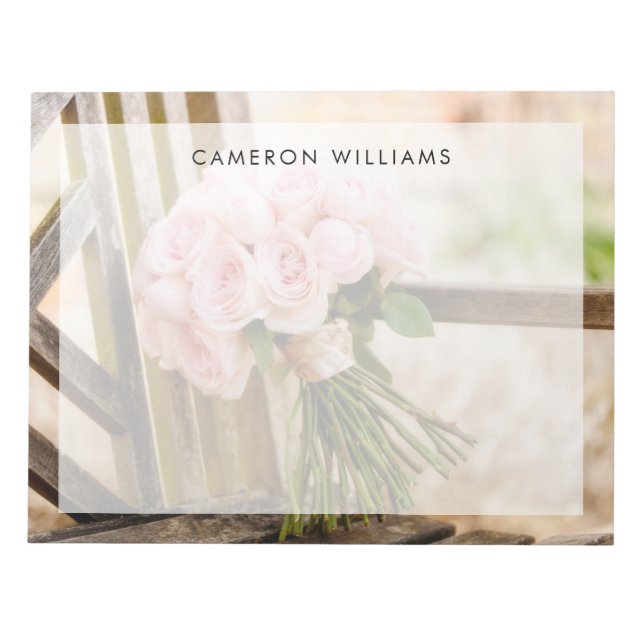 Bloc De Notas Flores | Rosa Rosa Rosa Bouquet (Frente)