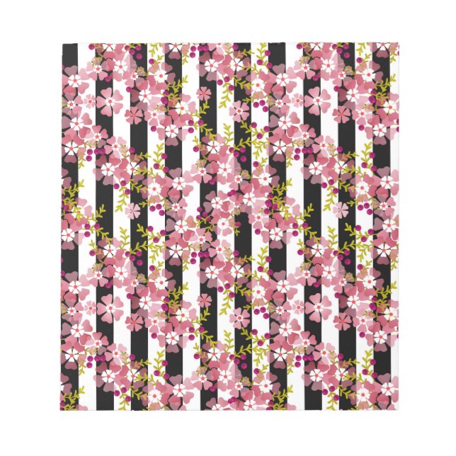 Bloc De Notas Flores rosadas (Frente)