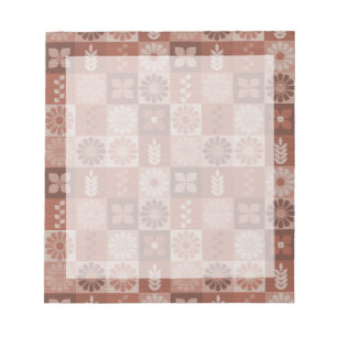 Bloc De Notas Flores Rustic Brown Burlap deja el Notepad