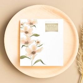 Bloc De Notas Flores silvestres de color de agua Nombre personal