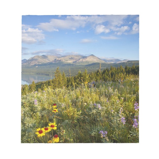 Bloc De Notas Flores silvestres de la pradera y lago Lower Two M (Frente)