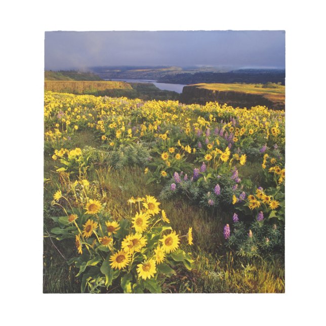 Bloc De Notas Flores silvestres de primavera en abundancia en el (Frente)