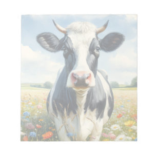 Bloc De Notas Flores silvestres Holstein Dairy Cow