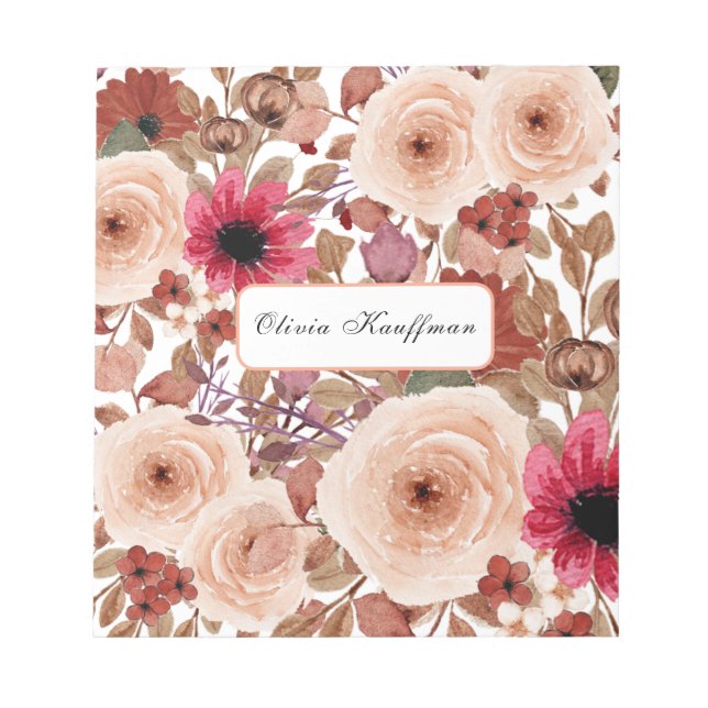 Bloc De Notas Flores silvestres rusas (Frente)