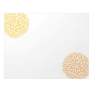 Bloc De Notas Flores simples de yeso amarillo