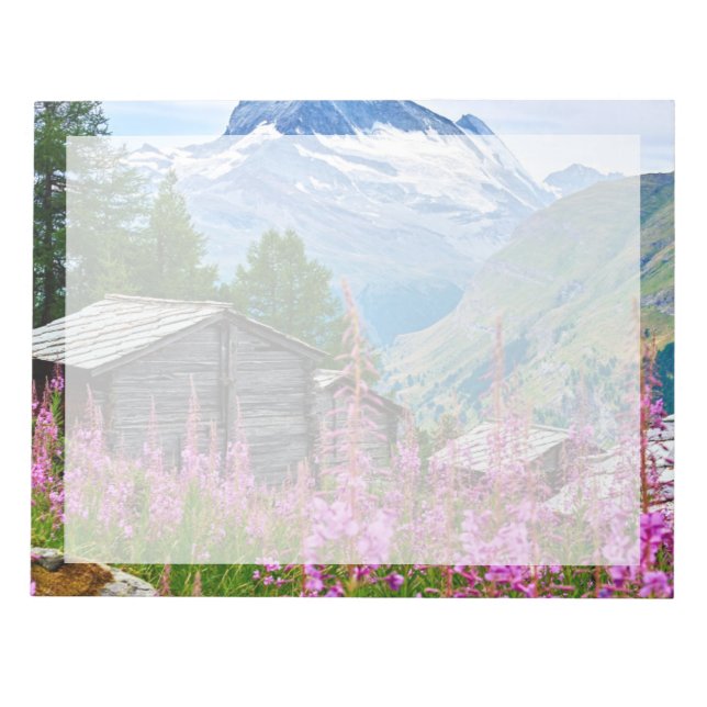 Bloc De Notas Flores | Summer Matterhorn Suiza (Frente)