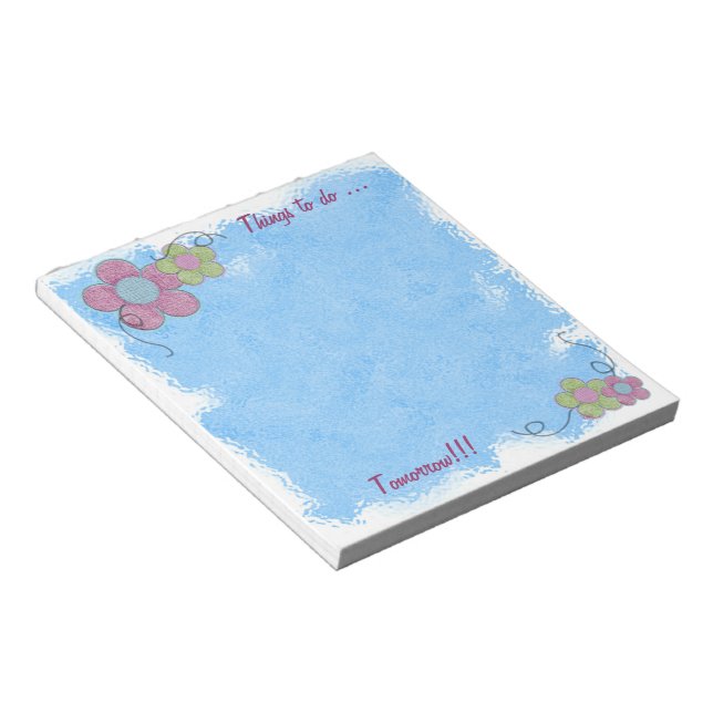 Bloc De Notas Flores texturadas (Lado Derecho)