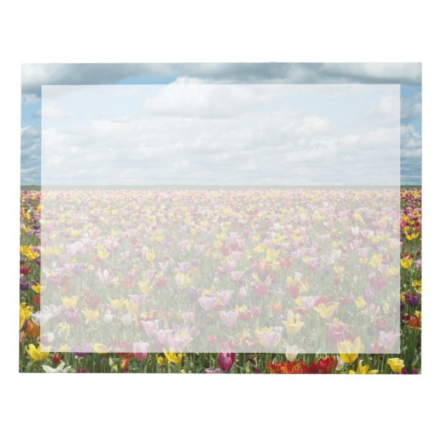 Bloc De Notas Flores | Tulipanes Valle de Willamette Oregon (Frente)