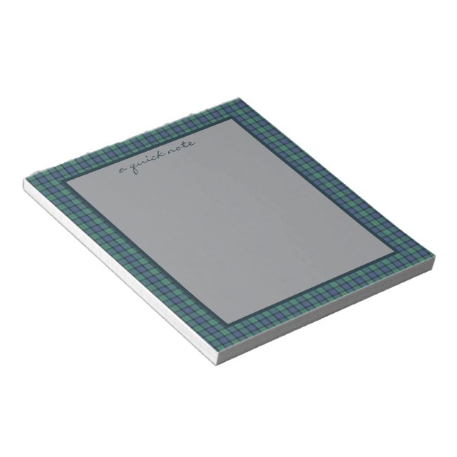 Bloc De Notas Flower of Scotland Original Scottish Tartan  (Lado Derecho)