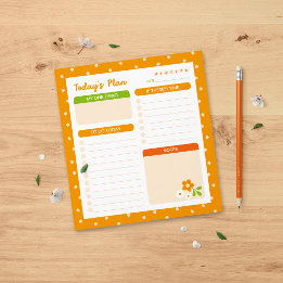 Bloc De Notas Flower Polka Dots Daily Planner