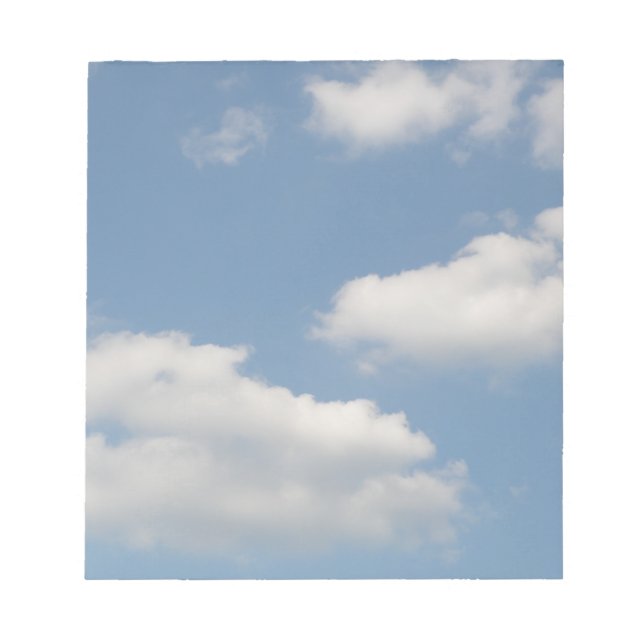 Bloc de notas Fluffy Cumulus Nubes (Frente)