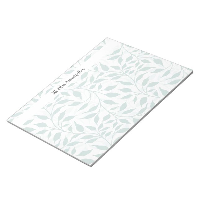 Bloc De Notas Flujo de hojas danzantes diseño oliage delgado (Lado Derecho)