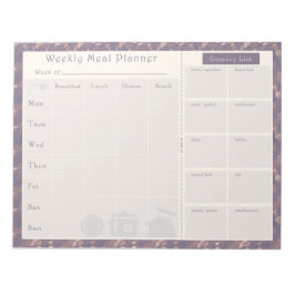 Bloc De Notas Flujo púrpura del planificador de comidas