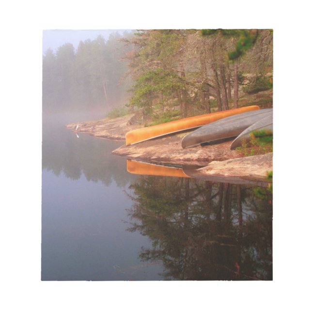 Bloc De Notas Foggy Canoe Campsite, Lago Kawnipi, (Frente)