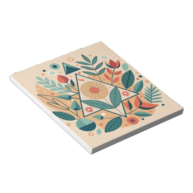 Bloc De Notas Foliage de la jungla geométrica (Lado Derecho)