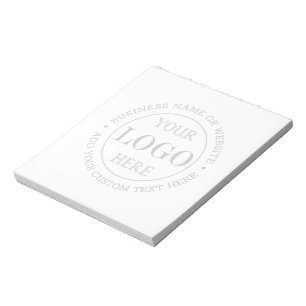 Bloc De Notas Fondo gris borroso logotipo personalizado de negoc