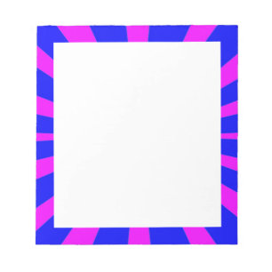 Bloc De Notas Fondo Groovy Retro Azul y Rosa