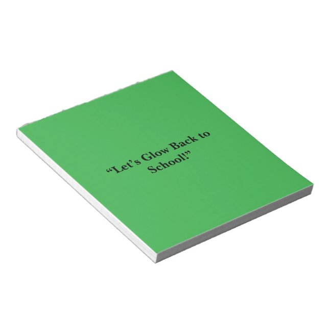 Bloc De Notas Fondo plano verde neón - Textura escolar (Lado Derecho)