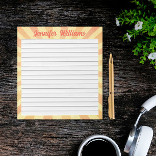 Bloc De Notas fondo retro vintage personalizado rayado