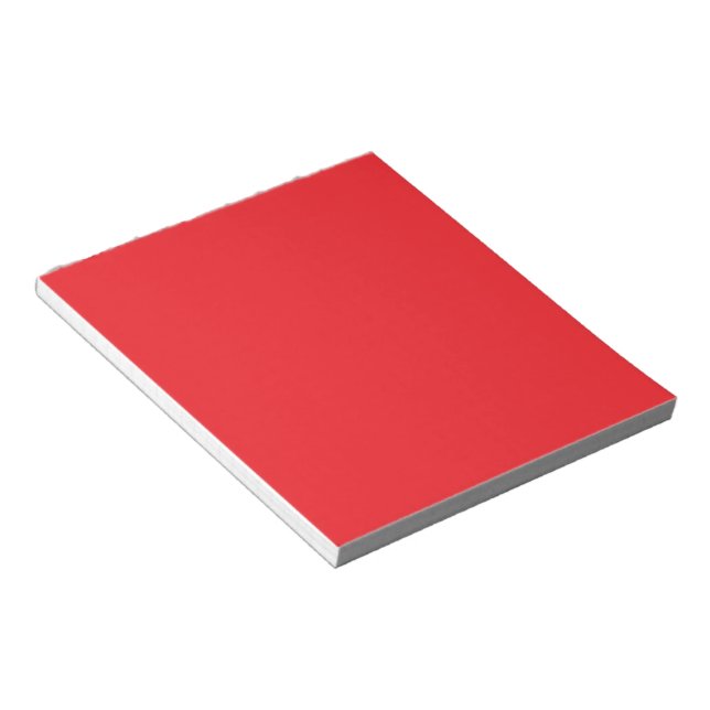 Bloc De Notas Fondo Sólido Rojo (Lado Derecho)
