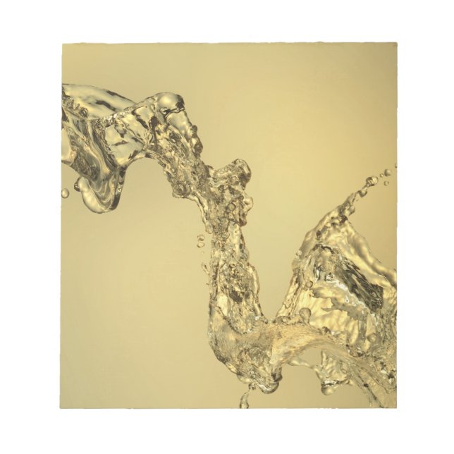 Bloc De Notas Forma abstracta formada por agua salpicada (Frente)