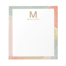 Formas abstractas coloreadas de monograma de moda