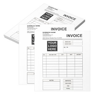 Bloc De Notas Formas de pedido de factura personalizadas y logot