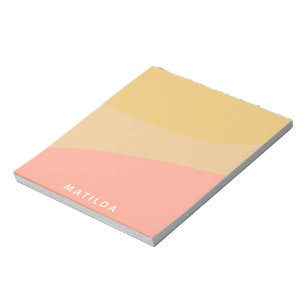 Bloc De Notas Formas Orgánicas Simples Sherbet Pastel Personaliz