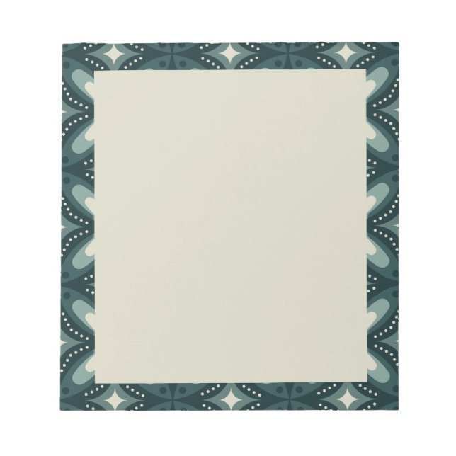 Bloc De Notas formas verdes retro (Frente)