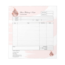 Bloc De Notas Formato de factura de pedido de panadería de paste