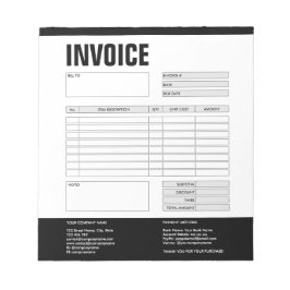 Bloc De Notas Formulario de factura Cotización comercial Agregar