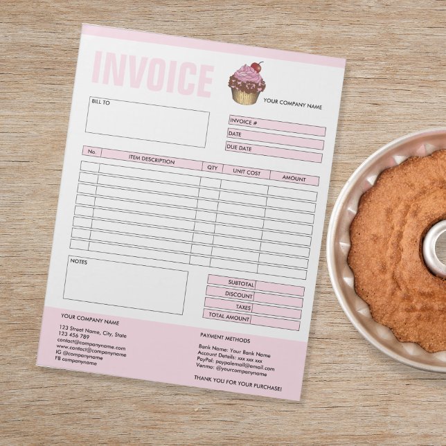 Bloc De Notas Formulario de factura Oferta comercial Pasteles de (Subido por el creador)