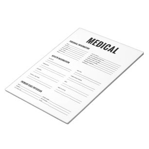 Bloc De Notas Formulario de organización médica