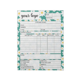 Bloc De Notas Formulario de Ventas Comerciales de Factura Recepc