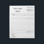 Bloc De Notas Formulario Oferta comercial, factura o recibo de v<br><div class="desc">Formulario de solicitud de presupuesto comercial,  factura o pedido de recepción de ventas</div>