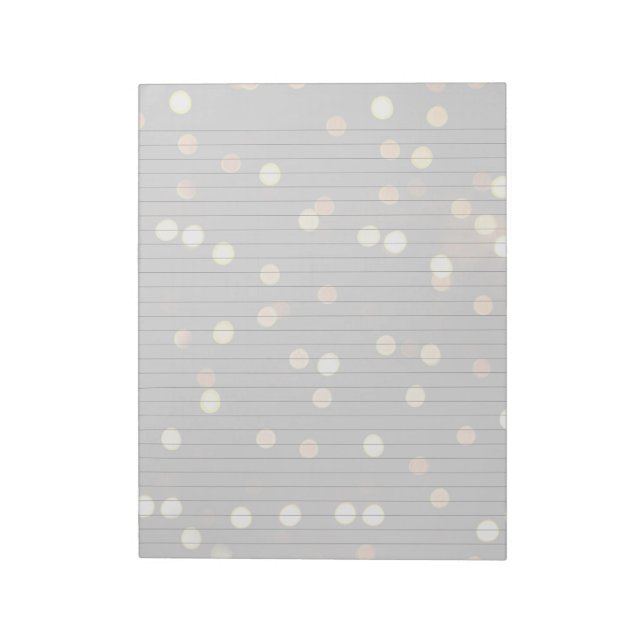 Bloc de notas forrado de luces Bokeh (Lado Izquierdo)
