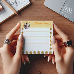 Bloc De Notas Foto de Mandala Floral Naranja Blush 3D Moderna Do