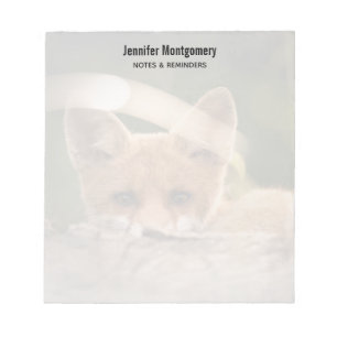 Bloc De Notas Foto de un Pequeño Naranja Fox