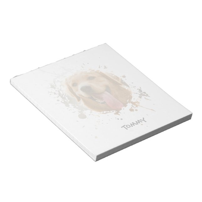 Bloc De Notas Foto personalizada con nombre (Lado Derecho)
