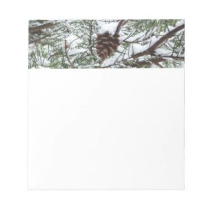 Bloc De Notas Fotografía de la naturaleza del invierno de Snowy