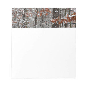 Bloc De Notas Fotografía de naturaleza invernal de robles cubier