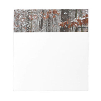 Bloc De Notas Fotografía de naturaleza invernal de robles cubier
