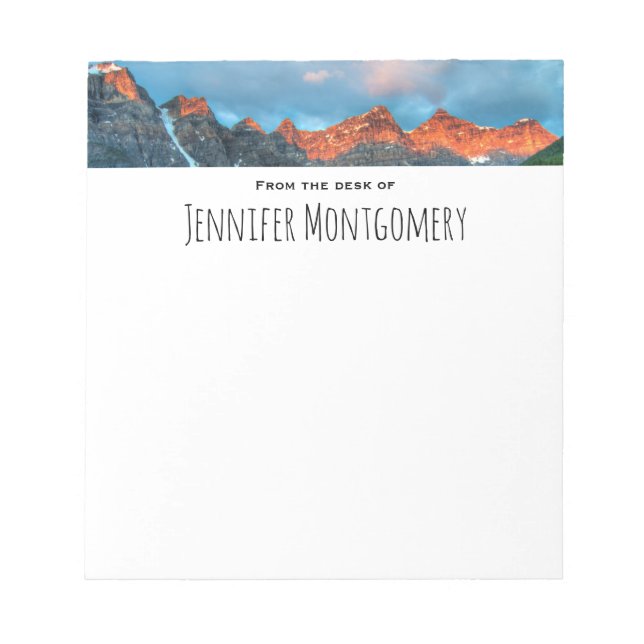Bloc De Notas Fotografía de paisajes montañosos (Frente)