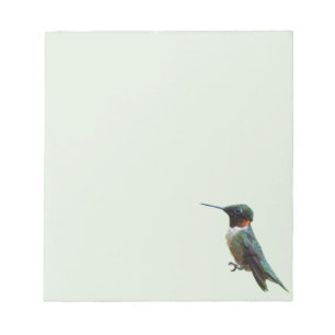 Bloc De Notas Fotografía de pájaro húmedo con trompetas de rubí